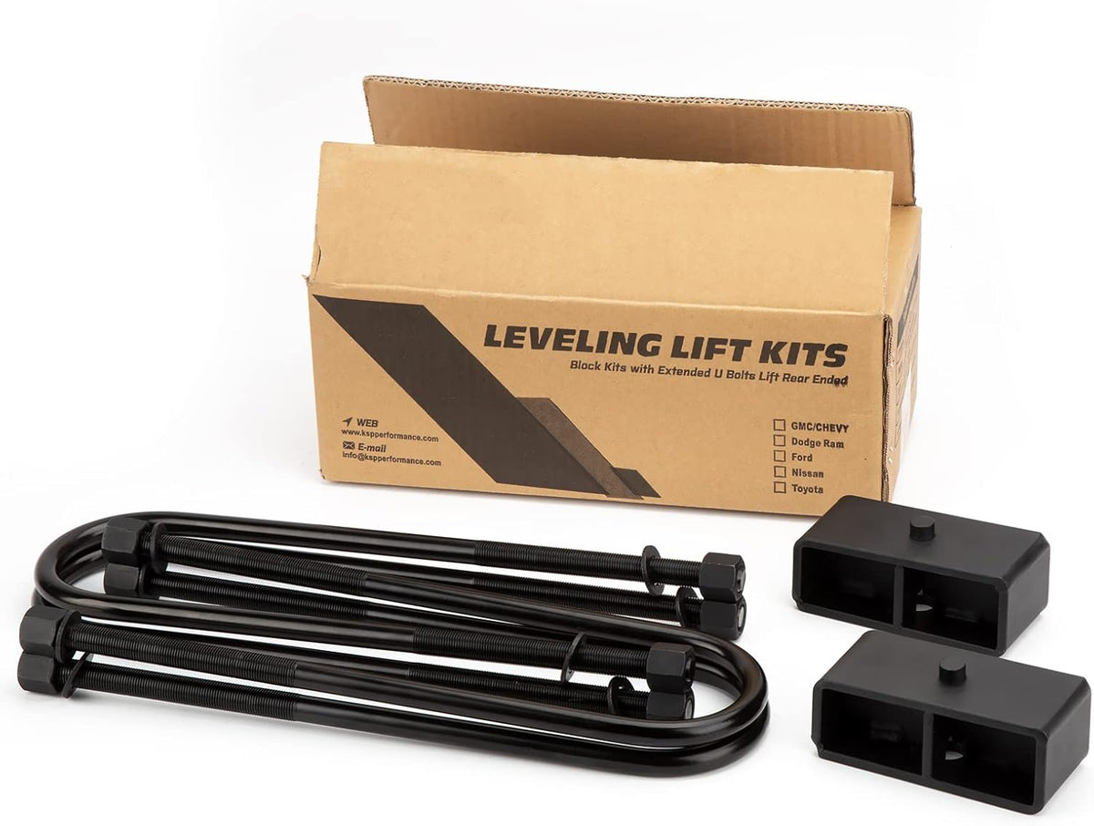 2 Inch Rear Lift Kit with Blocks and U-bolts Set I983838