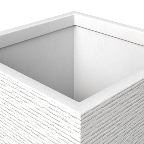 Black 31 Inch Tall Square Planter U2136