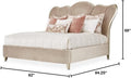 Hazelnut Brown Velvet Tufted King Bed S830104