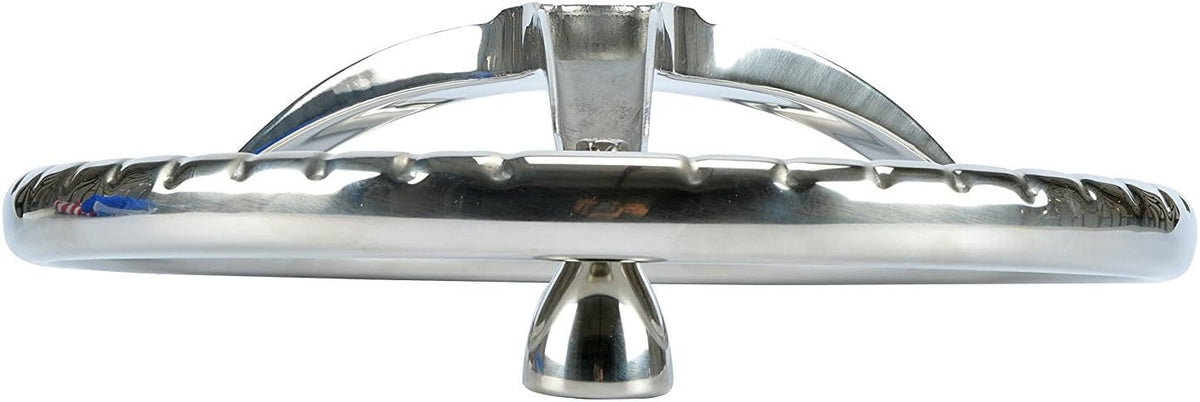 Stainless Steel Boat Steering Wheel 3 Spoke 13-1/2 Dia E37725