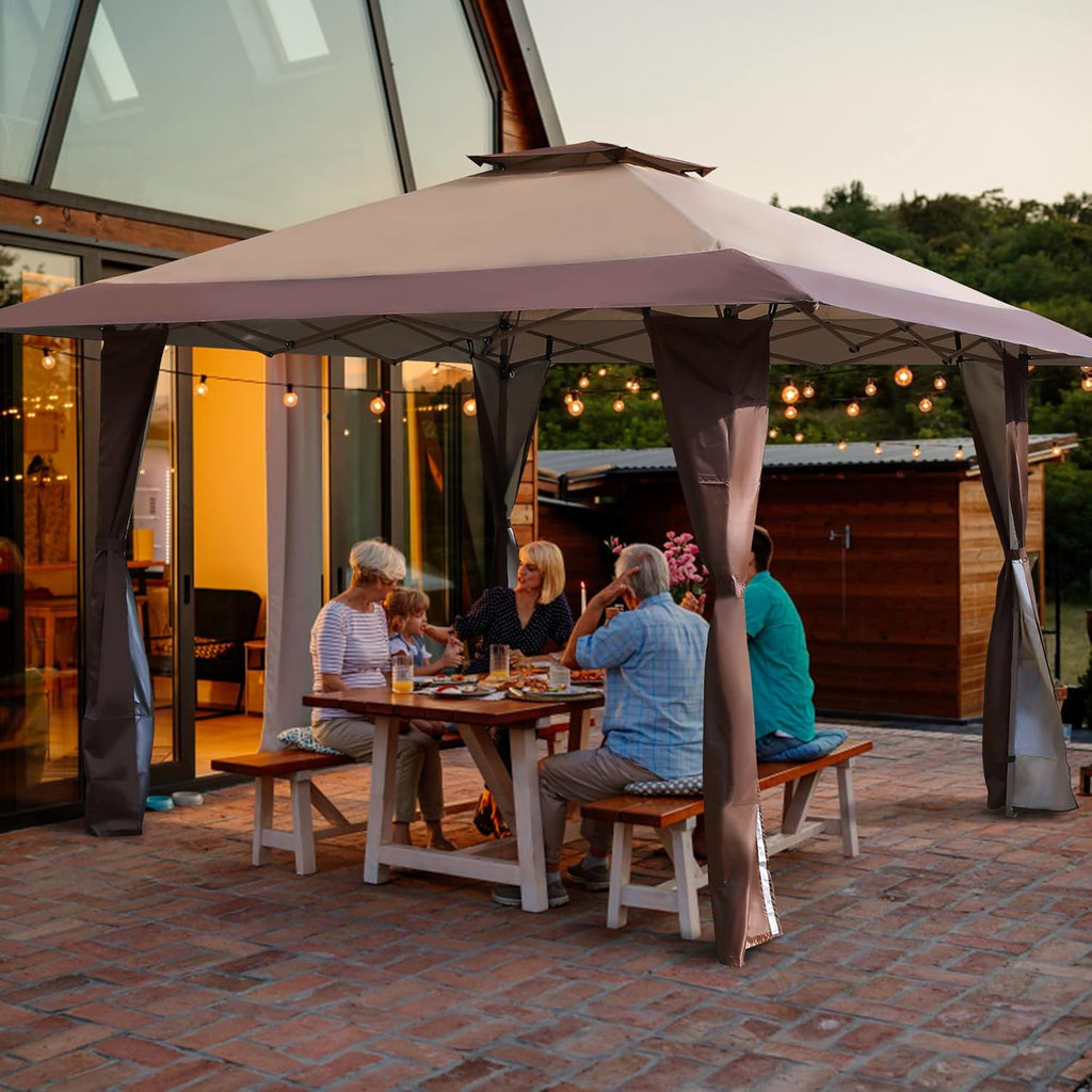 13'x13' UV Block Gazebo Canopy with Hardware Kits X332848