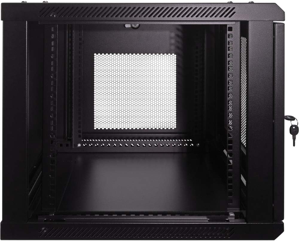 9U 19-Inch Server Network Rack with Locking Door Black F945876
