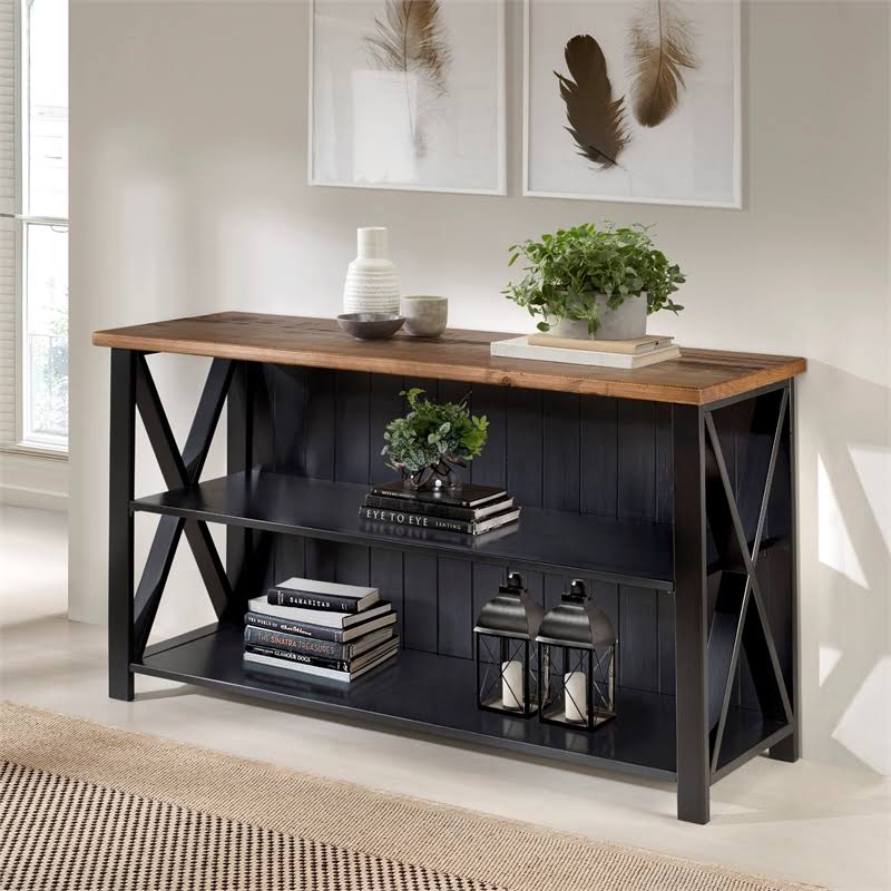 Solid Wood Farmhouse Storage Console S20273