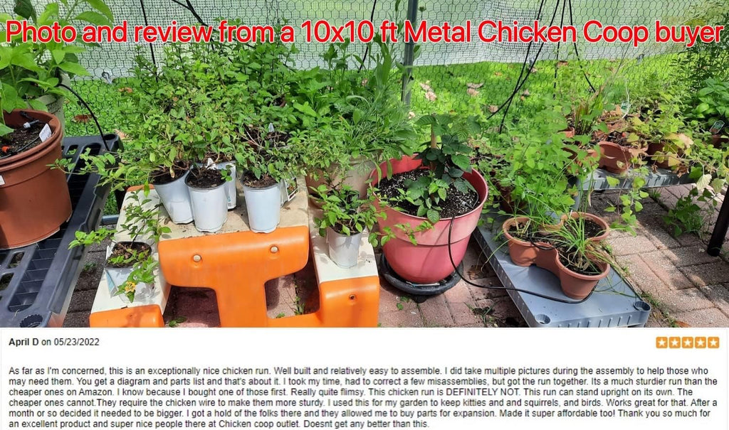 Large Metal 7x10 ft Chicken Coop Hen House Cage C69085
