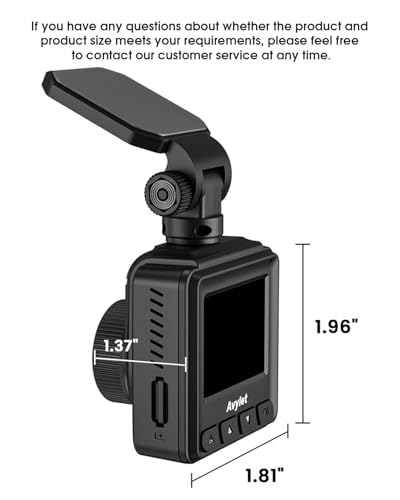 Mini Dash Cam with WiFi, 2K, WDR Night Vision, Parking Monitor U2864