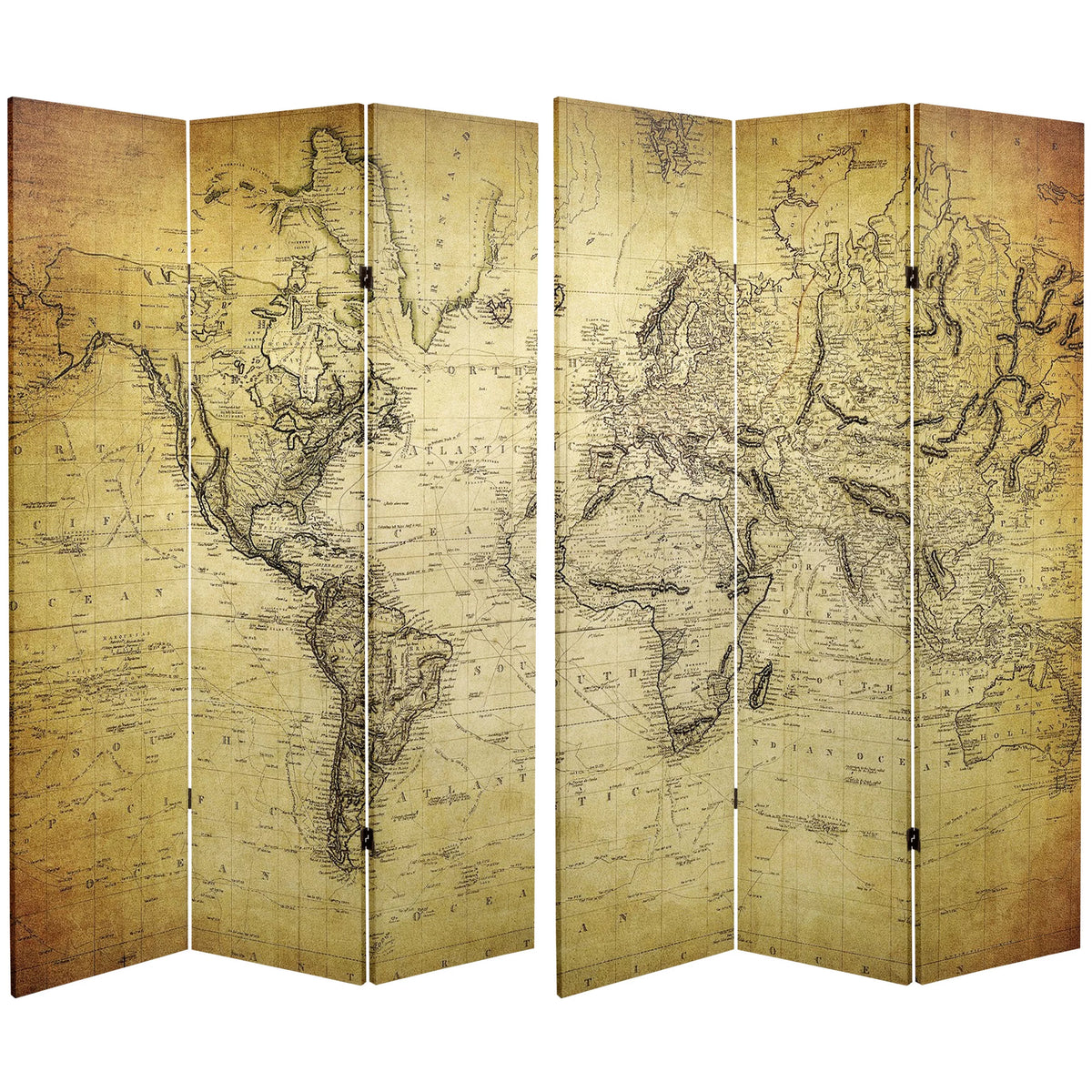 6 ft. Tall Canvas Room Divider - 3 Panel W839539