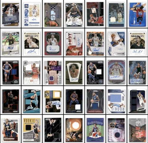 25 Cards Basketball Sports Card Mystery Pack with Autograph or Relic Cards W956