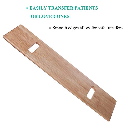 Wooden Slide Transfer Board with Handles, 500 lb Capacity, 30 x 8 x 0.7 W890