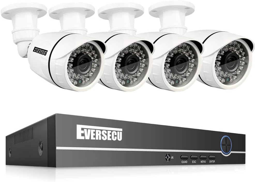 4 Channel 1080P Security Camera System with 4 Weatherproof Cameras C8291