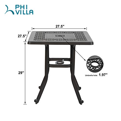 Cast Aluminum Rectangular Patio Dining Table, 64" x 37" X41244