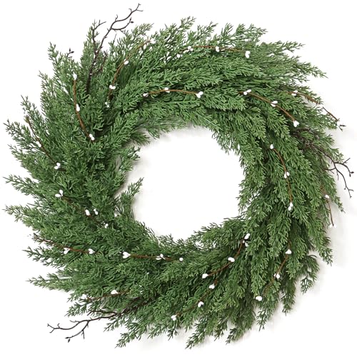 22 Inch Green Artificial Christmas Wreath P49893