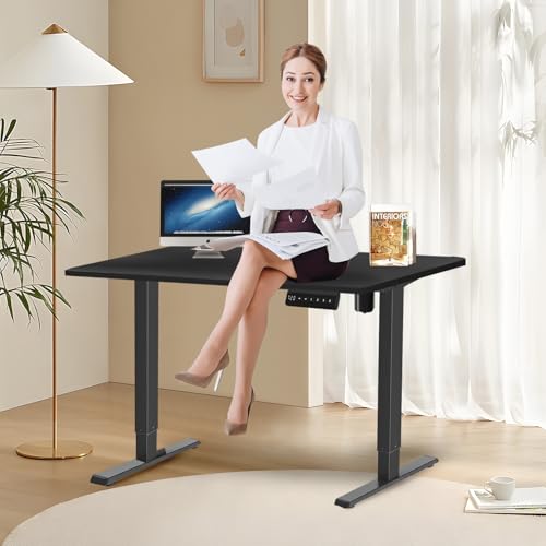 Black Height Adjustable Electric Standing Desk Frame F982