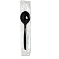 Individually Wrapped Black Plastic Spoons 1000/Carton S578