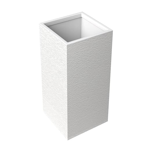 Black 31 Inch Tall Square Planter U2136