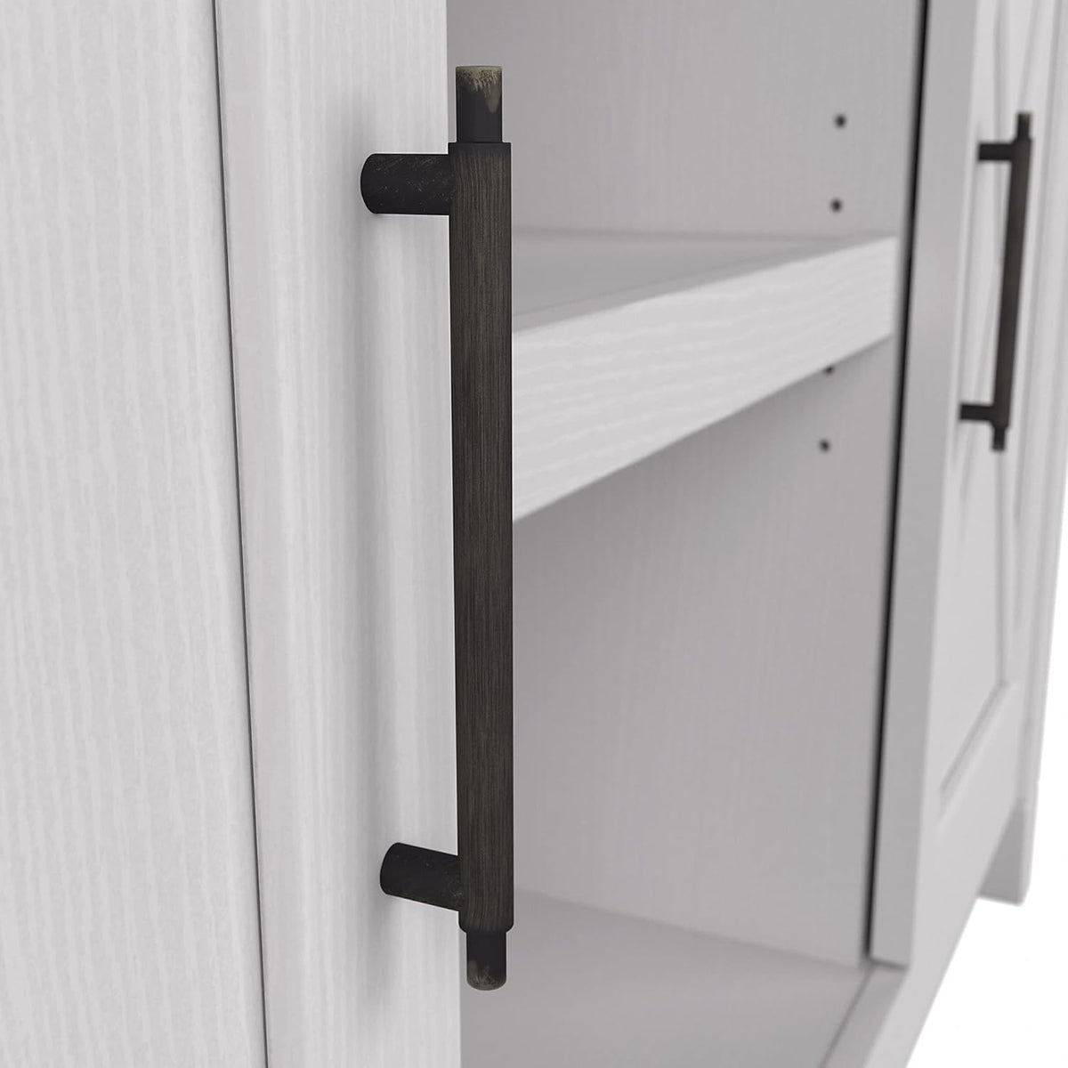 Pure White Oak Accent Cabinet with Doors W506