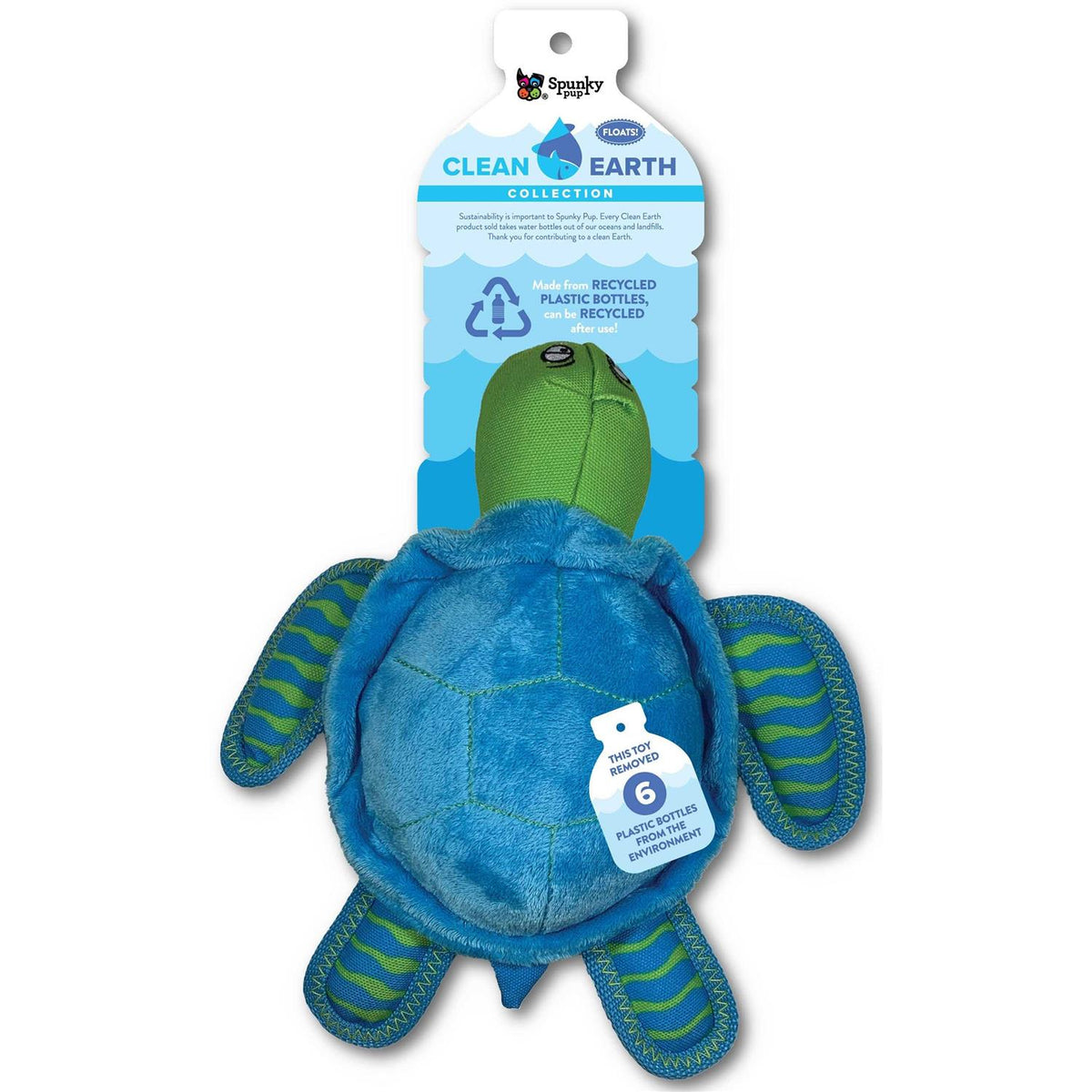 Clean Earth Plush Turtle Dog Toy S828
