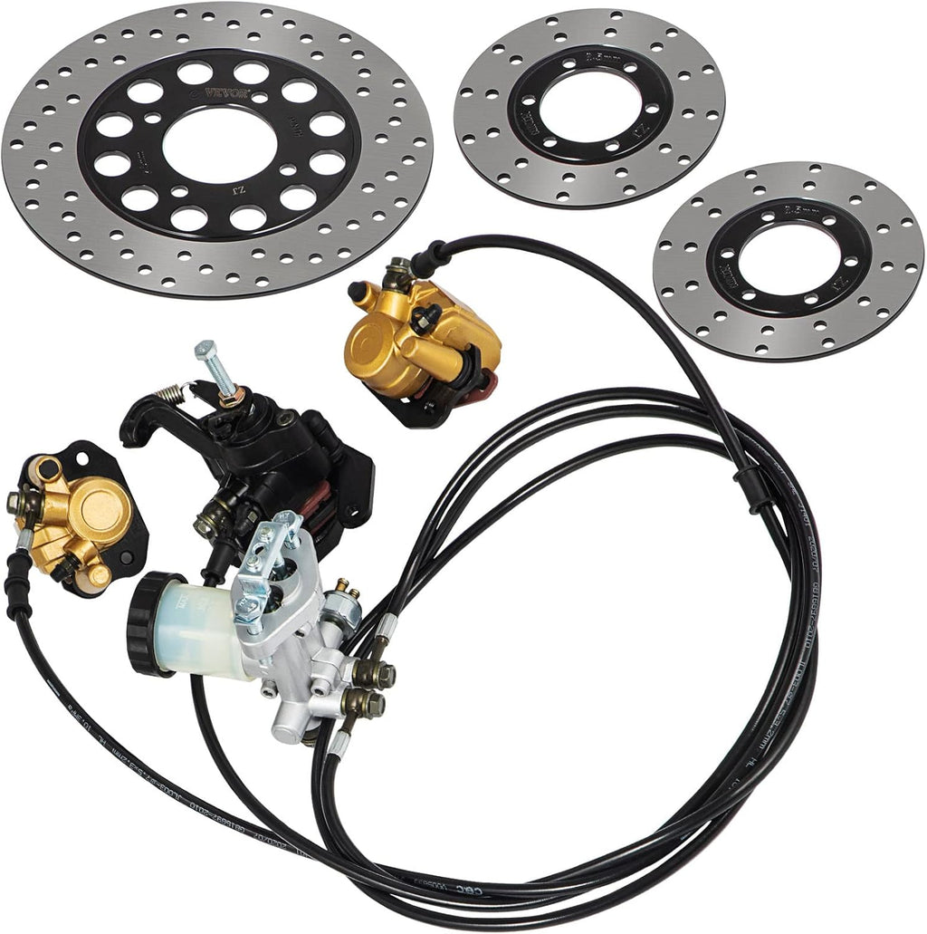 150cc Go Kart Hydraulic Brake Kit with Master Cylinder, Hose, Caliper, Pad P806
