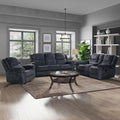 3-Piece Velvet Recliner Sofa Set with Cup Holders E429