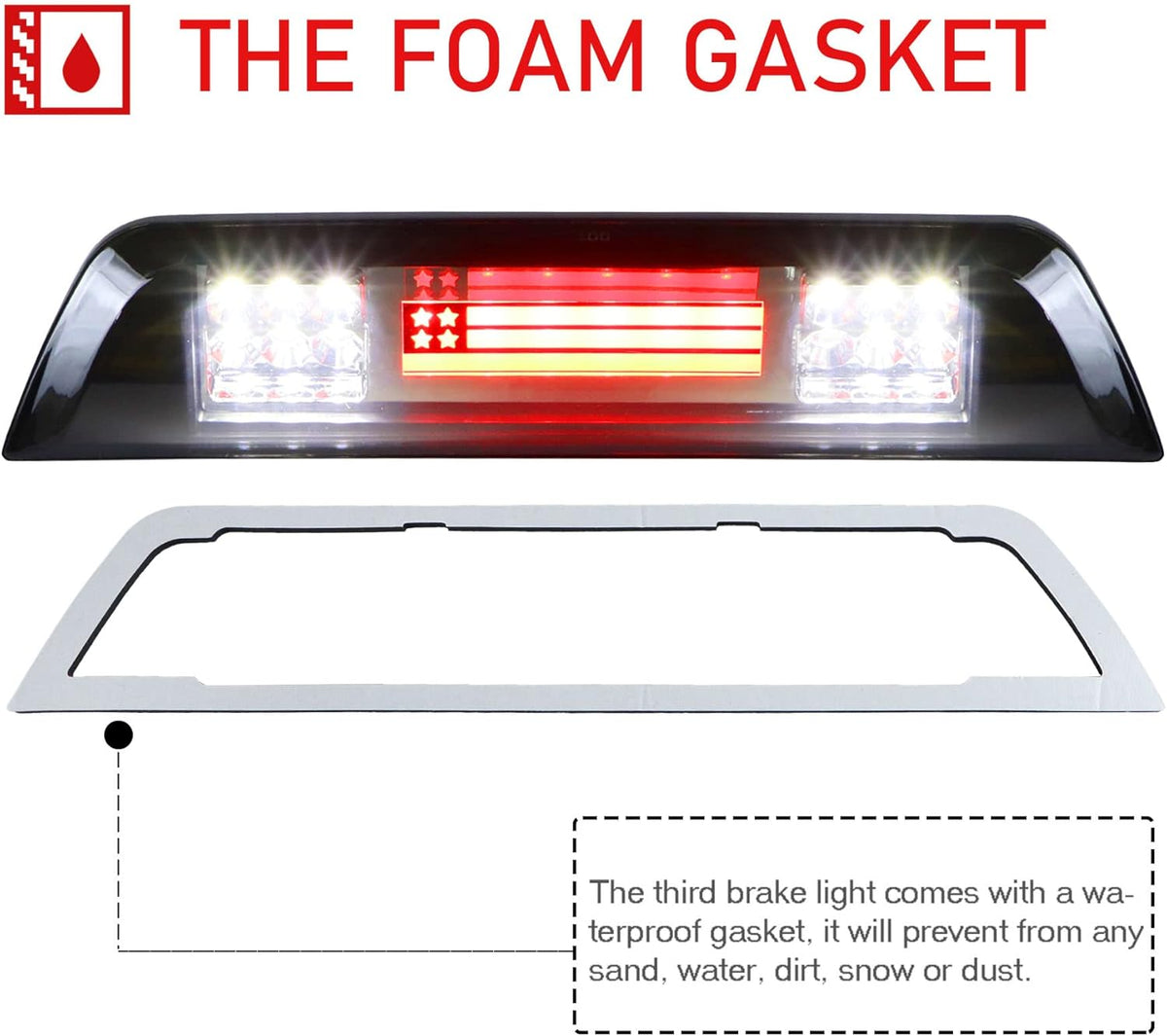 LED 3rd Brake Light High Mount Stop Light Smoke Lens C386304