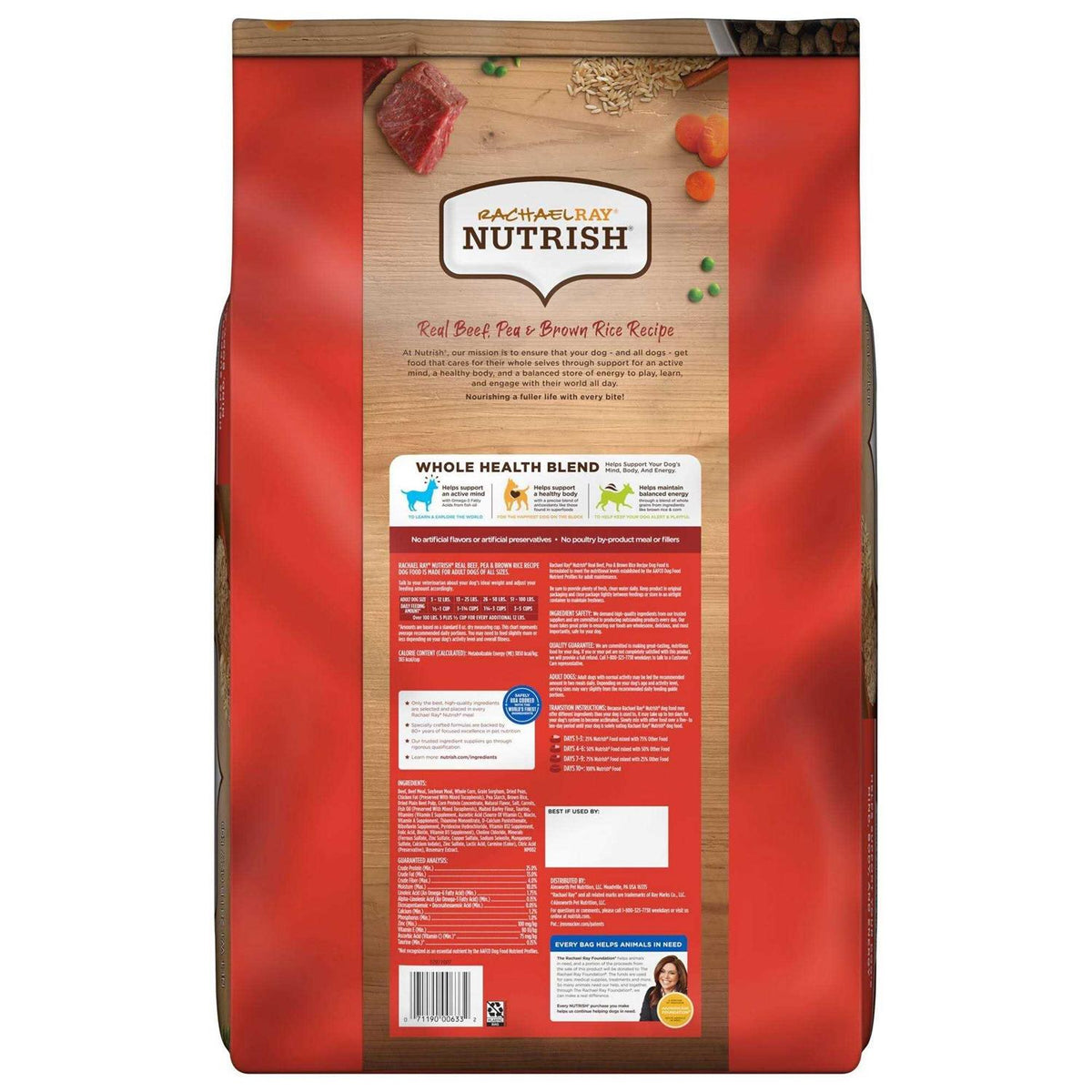 Real Beef Pea & Brown Rice Recipe Dry Dog Food H814039