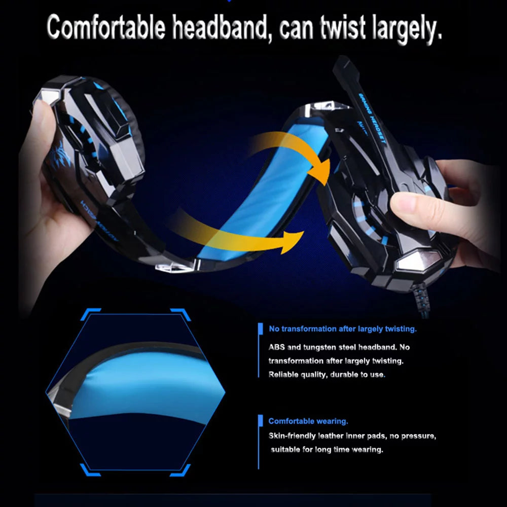 3.5mm Gaming Headphone Over Ear Headset with Mic J29347