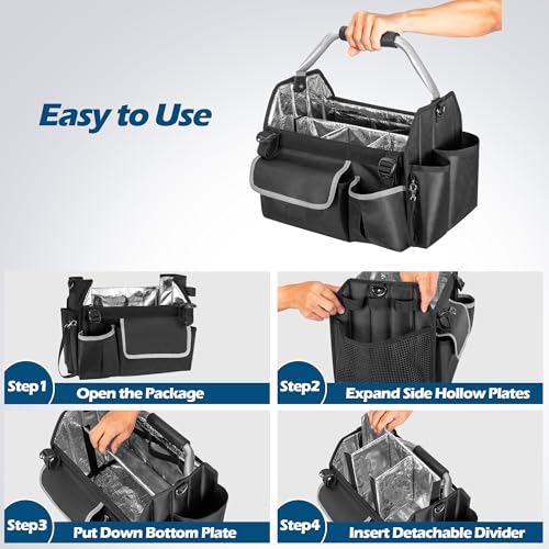Collapsible Car Care Bag with Handle & Shoulder Strap V9956