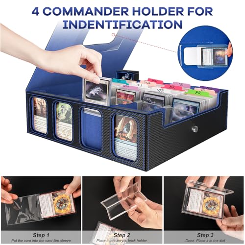 Black & Red Card Storage Box with 30 Divider X68469