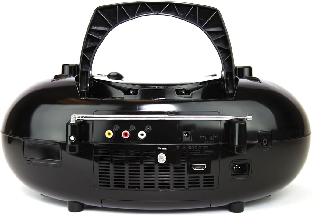 Black 7" Bluetooth DVD Boombox with AM/FM Radio M295