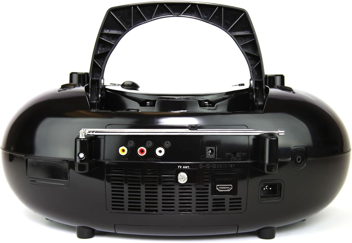 Black 7" Bluetooth DVD Boombox with AM/FM Radio M295