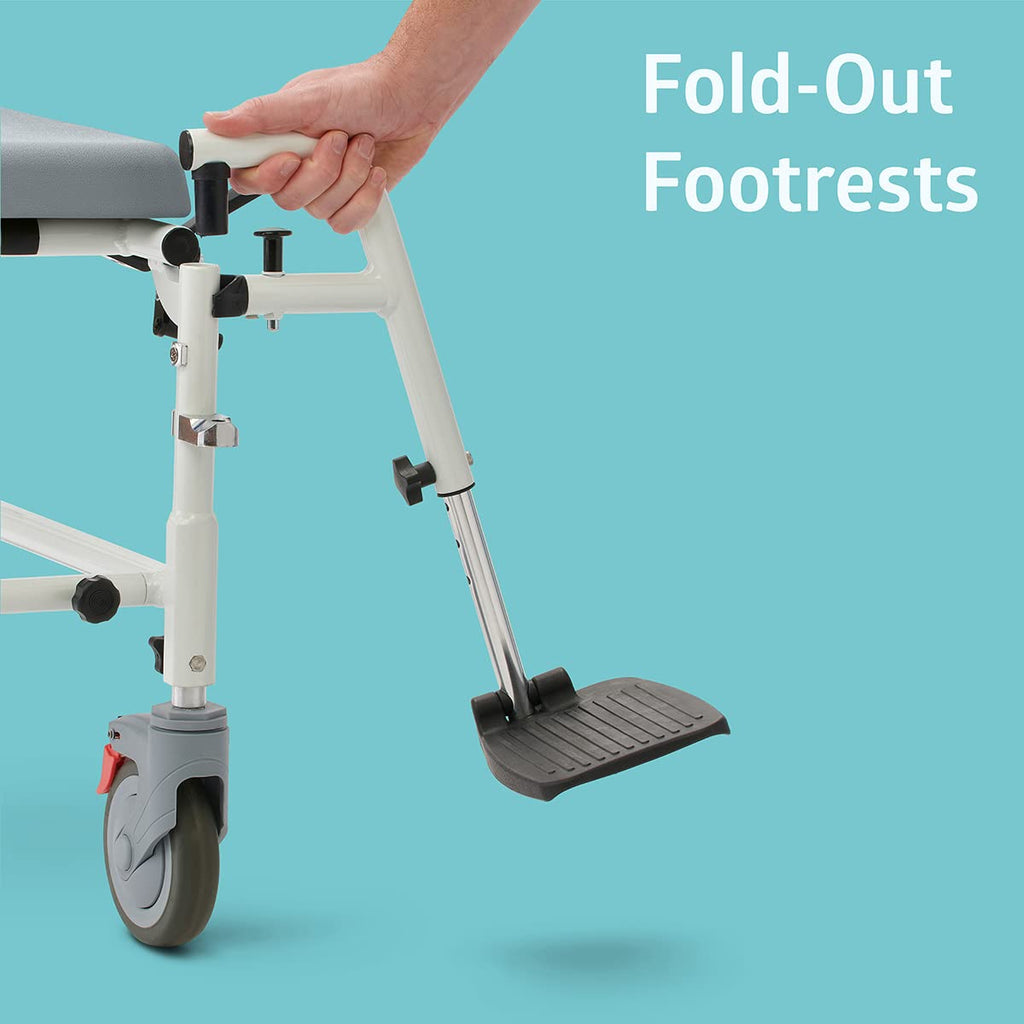 Aluminum Shower Commode Transport Chair, 275 lbs. Capacity P445288