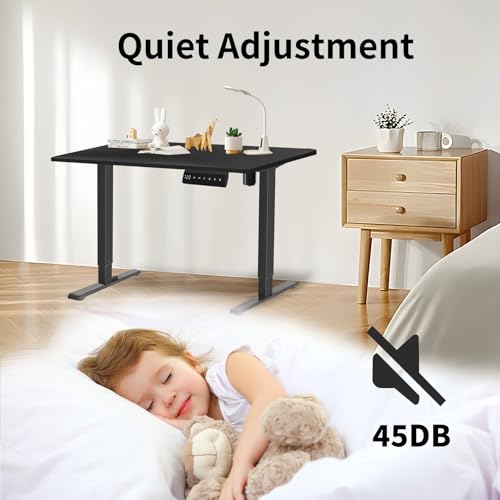 Black Height Adjustable Electric Standing Desk Frame F982