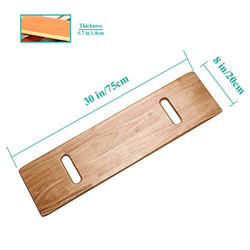 Wooden Slide Transfer Board with Handles, 500 lb Capacity, 30 x 8 x 0.7 W890