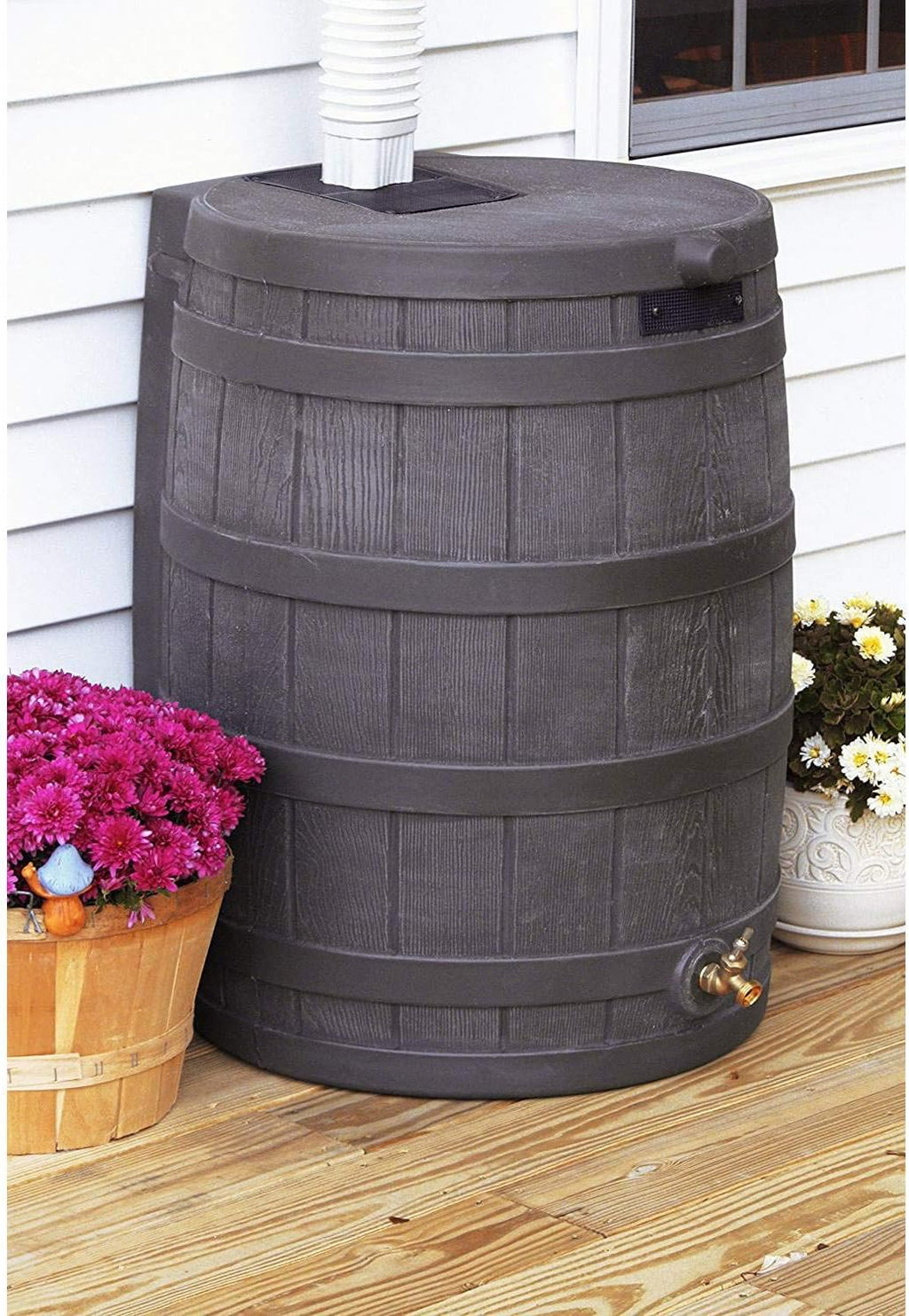 50 Gallon Plastic Rain Barrel with Brass Spigot (5 Pack) N4976