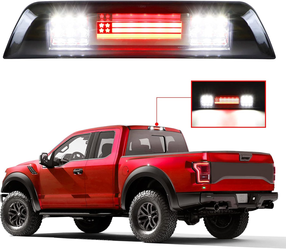 LED 3rd Brake Light High Mount Stop Light Smoke Lens C386304