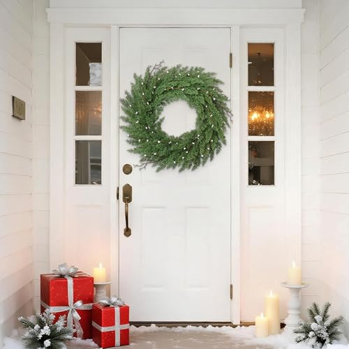22 Inch Green Artificial Christmas Wreath P49893