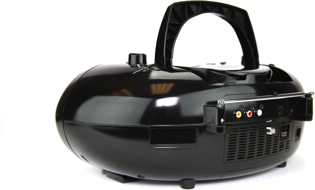 Black 7" Bluetooth DVD Boombox with AM/FM Radio M295