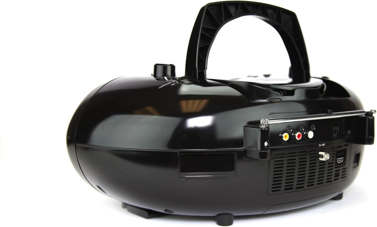 Black 7" Bluetooth DVD Boombox with AM/FM Radio M295