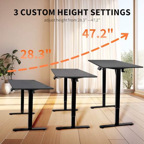 Black Height Adjustable Electric Standing Desk Frame F982