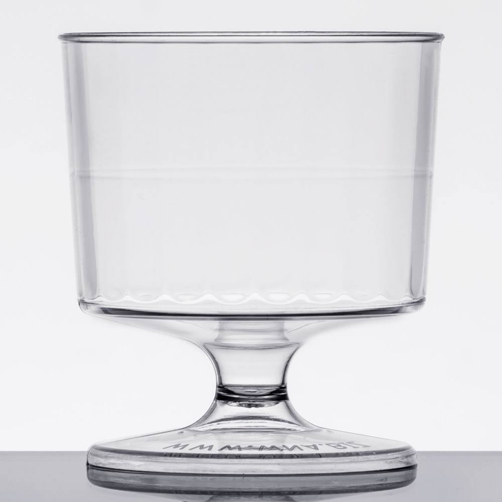 2 oz. Clear Plastic Pedestal Wine Cup Q6972