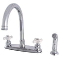 8-Inch Centerset Kitchen Faucet with Sprayer, Polished Chrome P3576