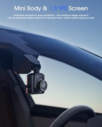 Mini Dash Cam with WiFi, 2K, WDR Night Vision, Parking Monitor U2864