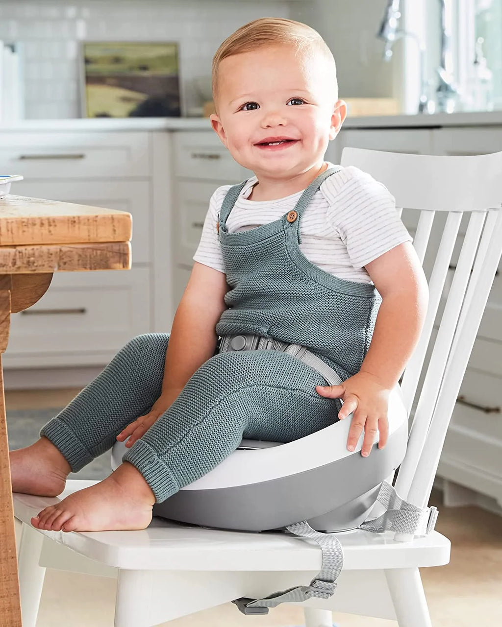Grey White Booster Seat L7588
