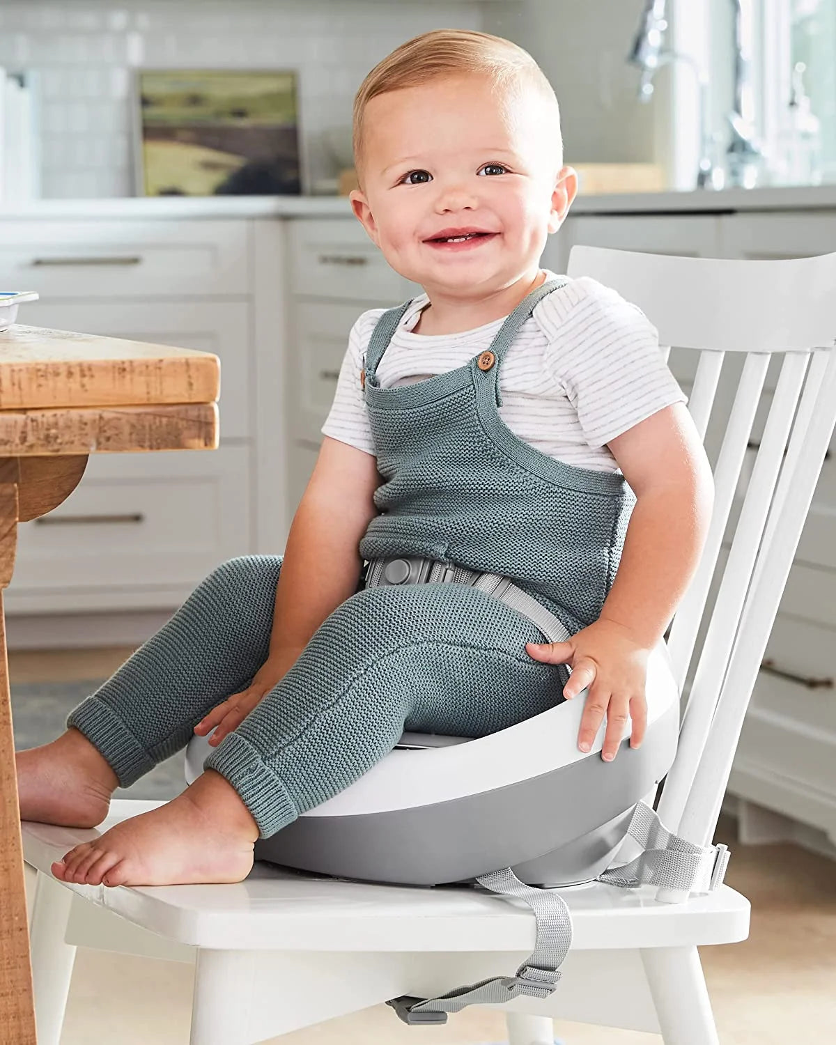 Grey White Booster Seat L7588