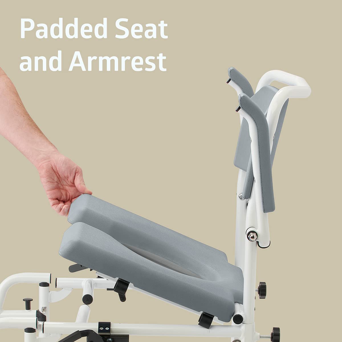 Aluminum Shower Commode Transport Chair, 275 lbs. Capacity P445288