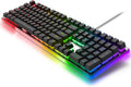 Wired Mechanical Keyboard, RGB Backlit, Full Size 108 Key, Brown Switch Black O130098