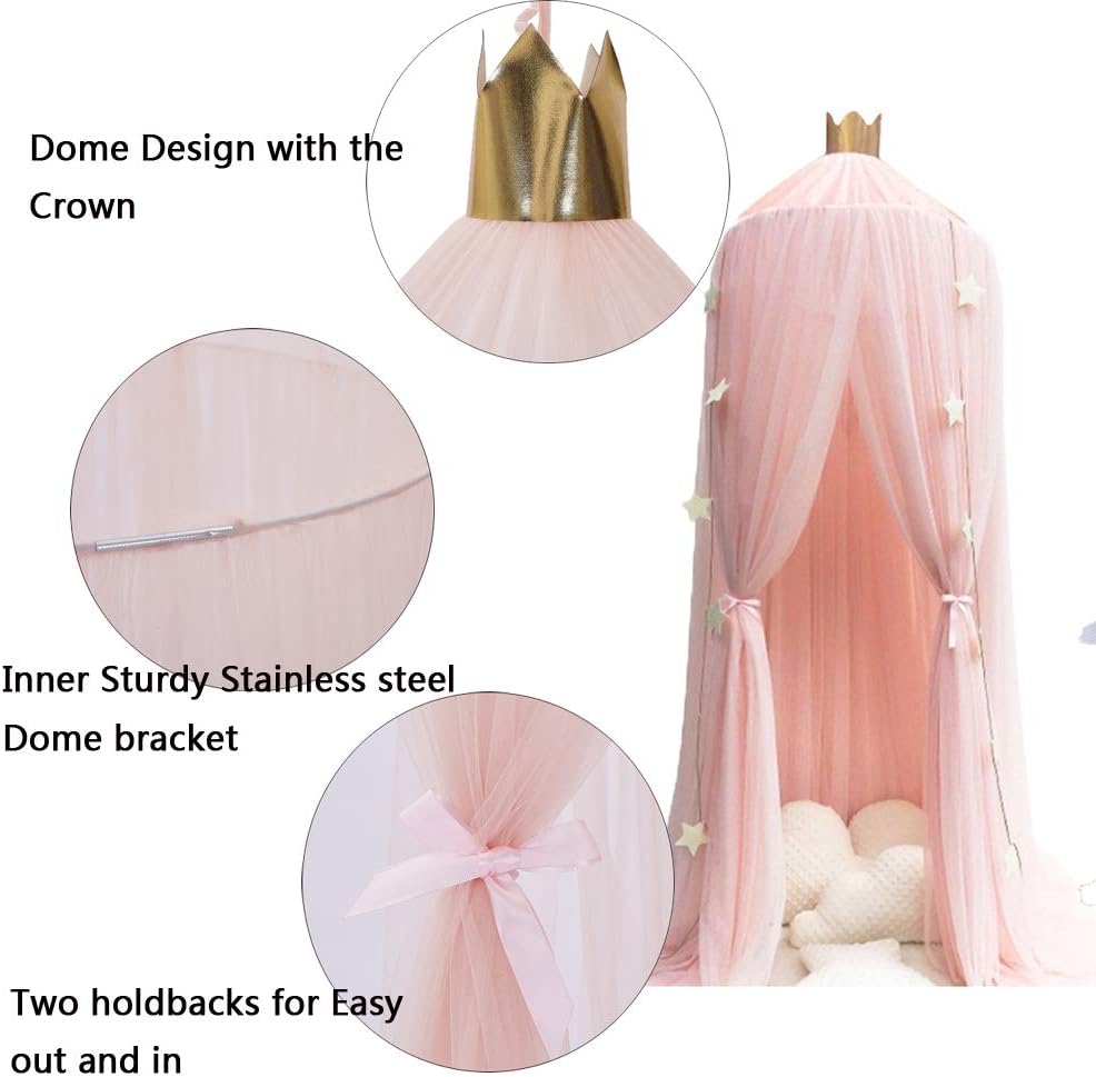 Pink Small Lace Mosquito Net Canopy L1621