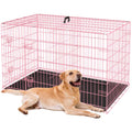 24,30,36,42,48 Inch Folding Wire Dog Crate with Double-Door E642463