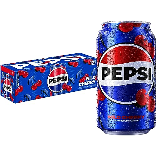 Wild Cherry Zero Sugar Cola Soda Pop, 12oz Cans (12 Pack) B7259