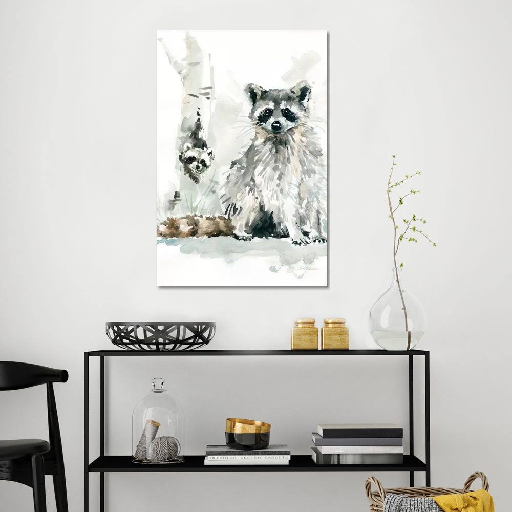 Canvas Art Raccoon and Baby Print K841081