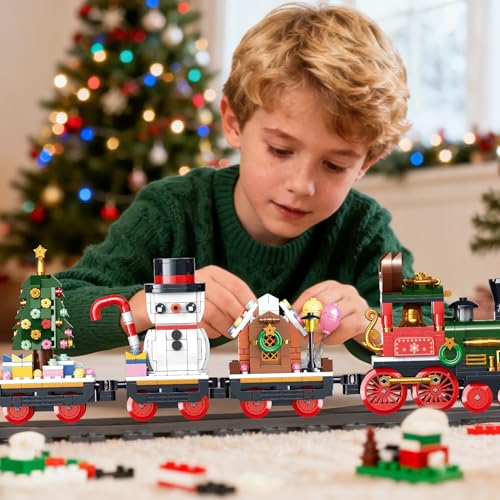 Christmas Train Building Toys Set 868pcs with LED Light H212